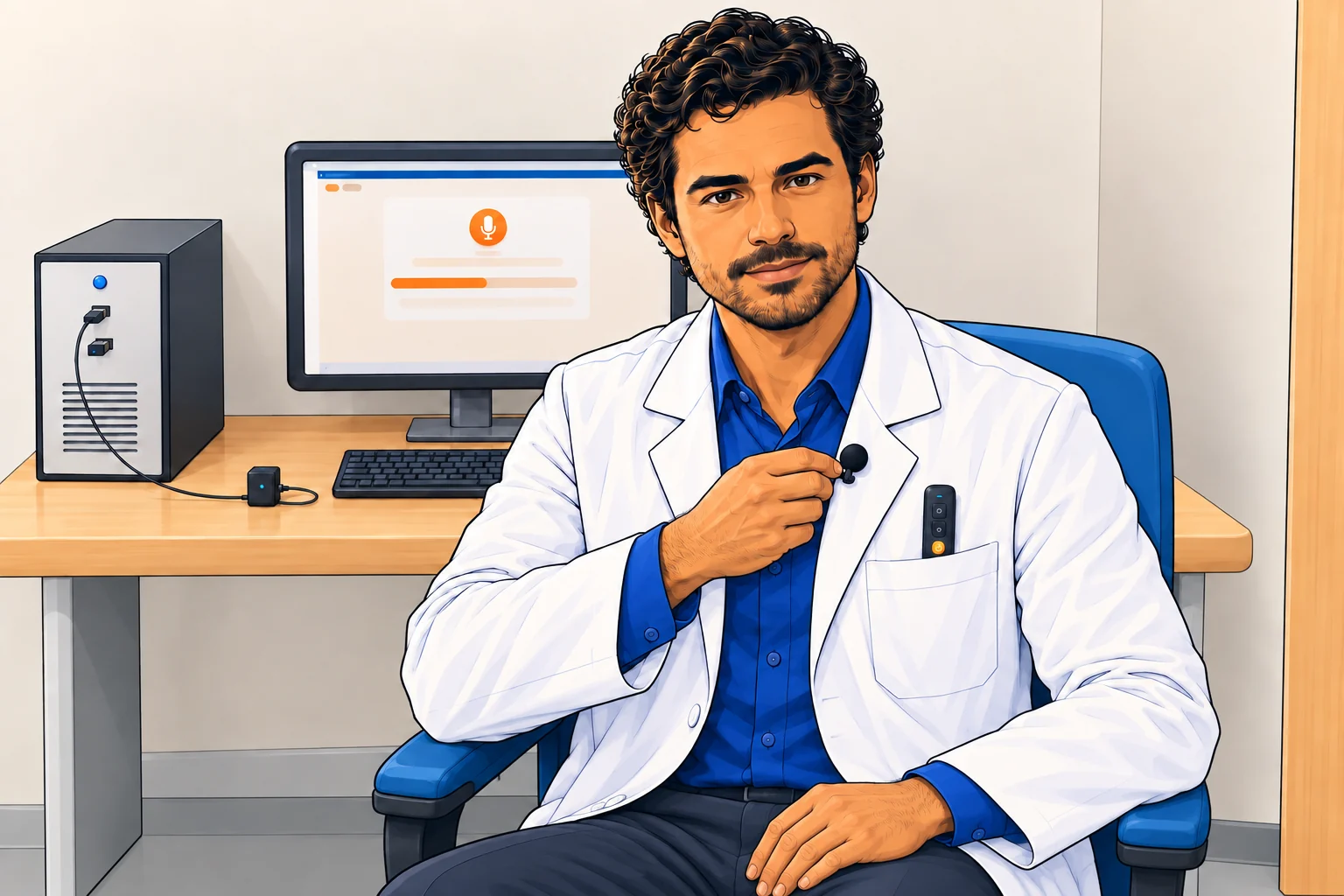 Configure o microfone